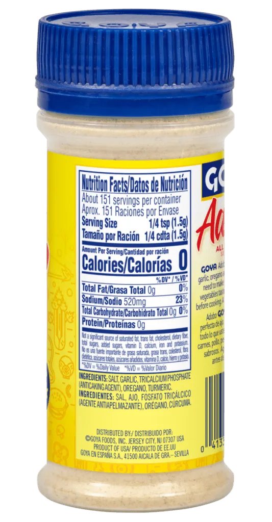 Goya Assaisonnement Adobo tout usage sans poivre - 226g