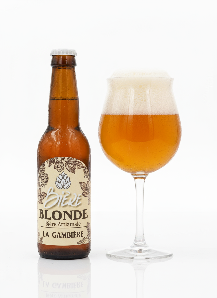 La Gambière Blonde – Bière artisanale 7,5 %