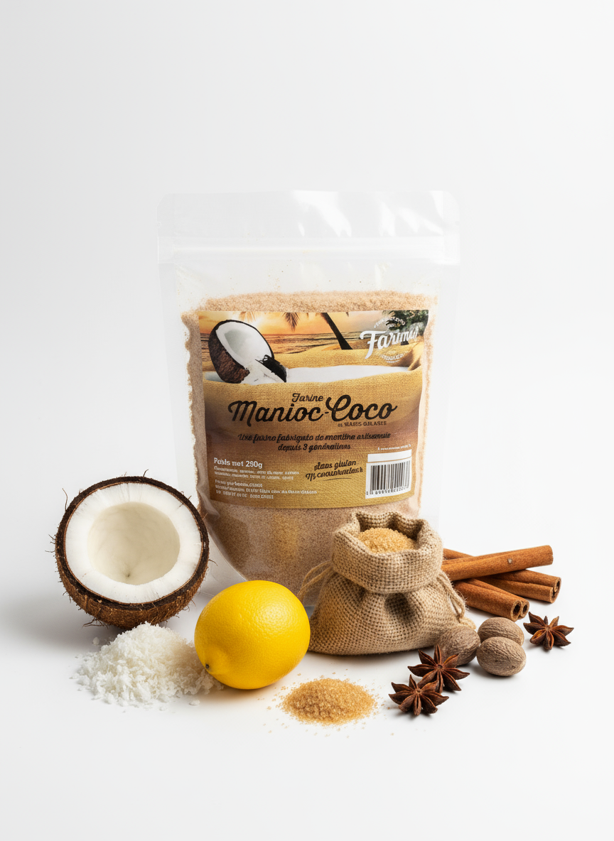 Farine Manioc-Coco de Marie-Galante – 250 g